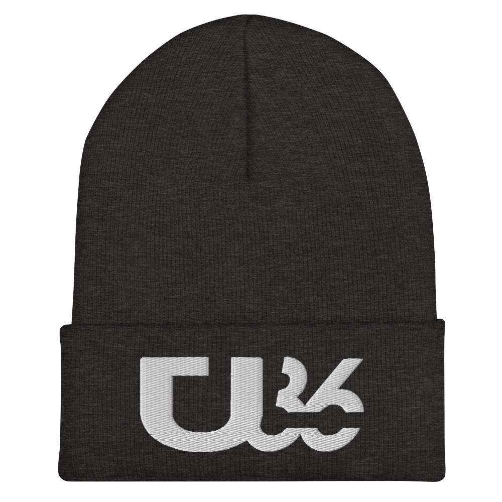 U36 Charcoal/White BEANIE