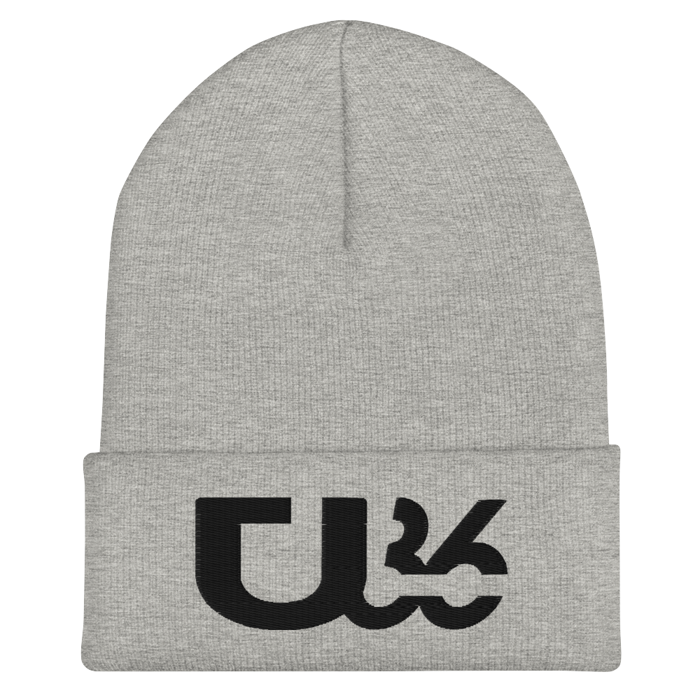 U36 Heather/Black BEANIE