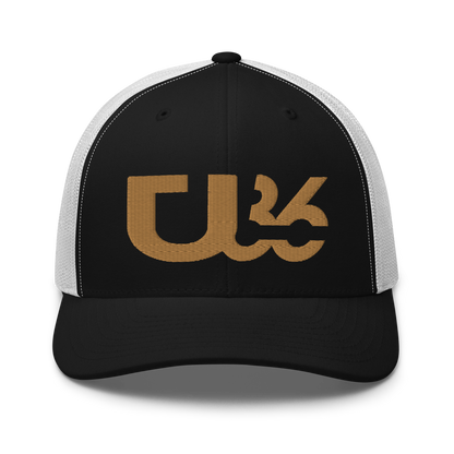 U36 White/Black/Old Gold HAT