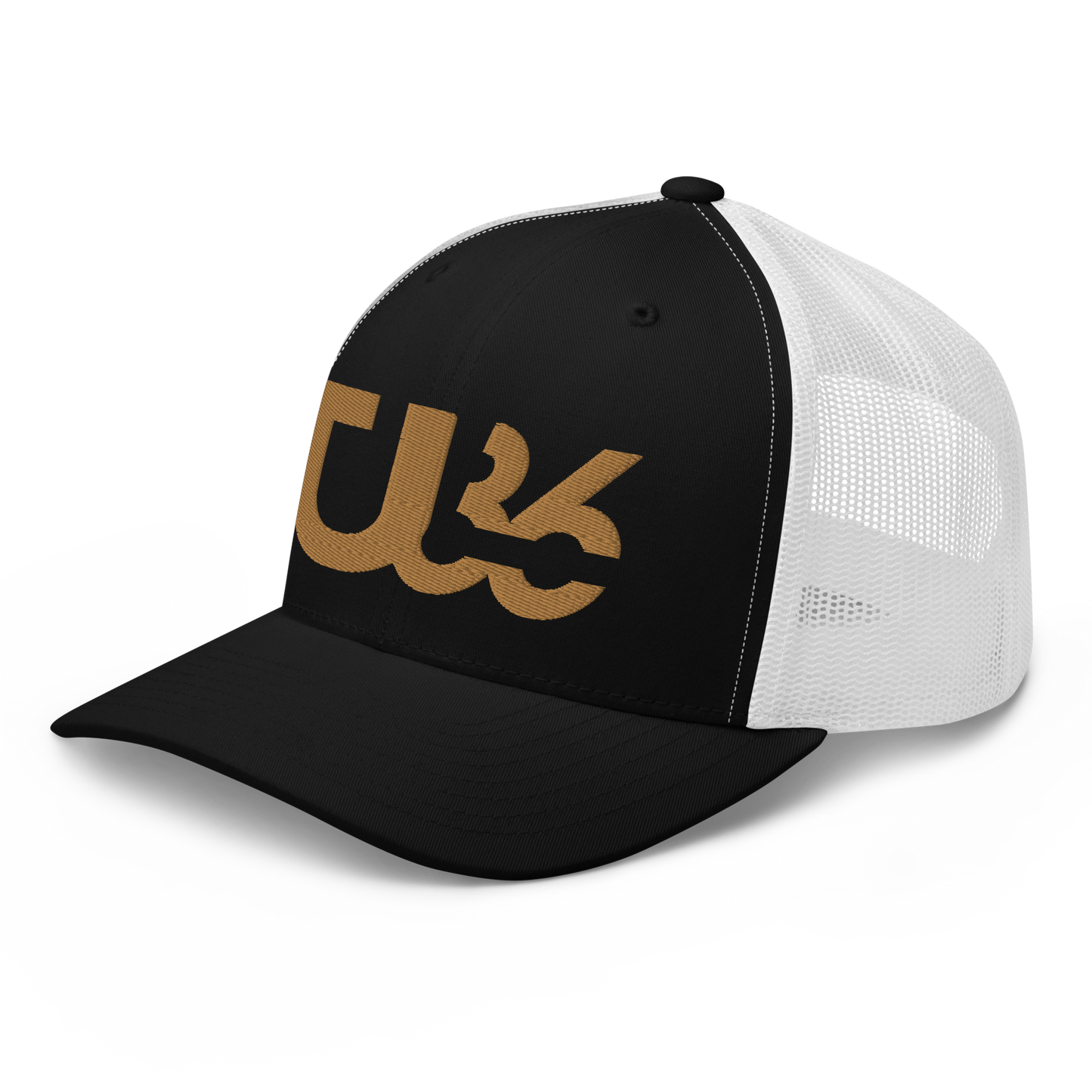 U36 White/Black/Old Gold HAT